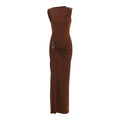 Damen Figurbetontes Maxikleid mit asymmetrischem Design und eleganten Raffungen R&B