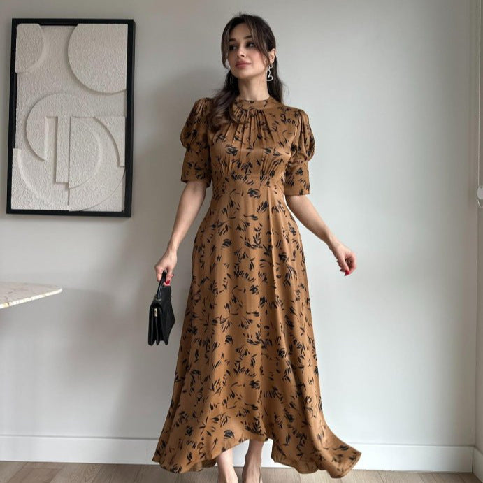 Damen Romantisches Maxikleid mit Rüschendetails und floralem Muster R&B