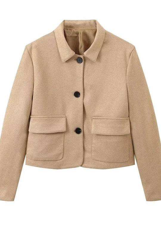 R&B | Camel Boxy Wolljacke