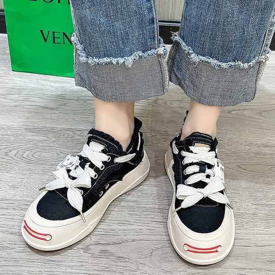 Damen Trendige Sneakers mit auffälligem Design und innovativer Schnürung R&B