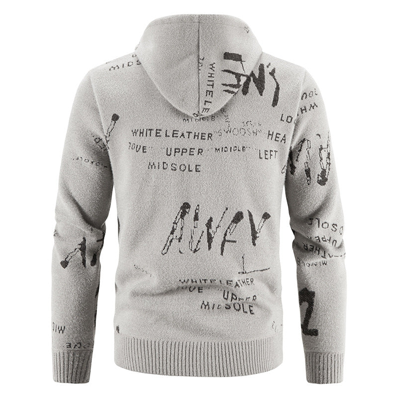Herren Kapuzenjacke mit grafischem Print und hochelastischen Eigenschaften