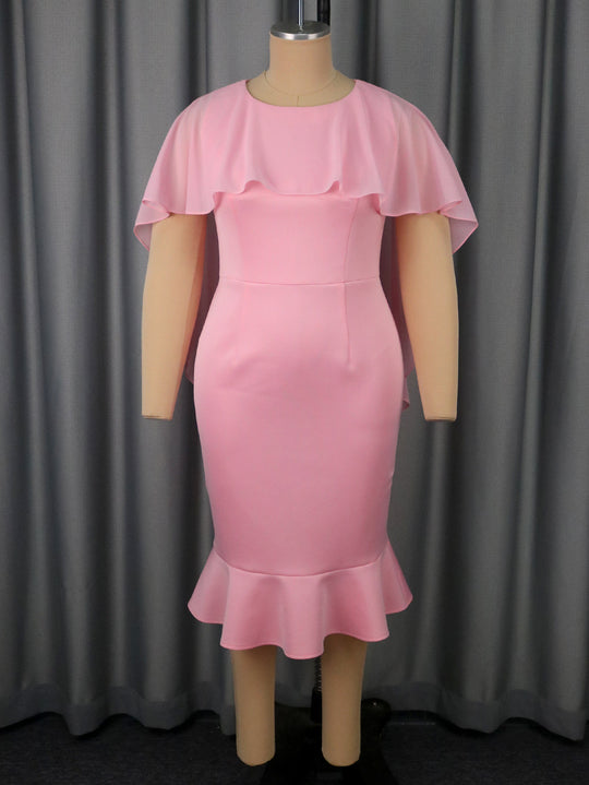 Damen Elegantes Abendkleid mit schwingendem Saum und Raffungen R&B