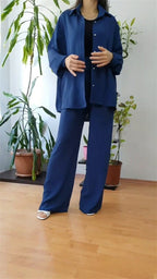 Damen lässiges und elegantes Blazer-Hosen-Ensemble R&B