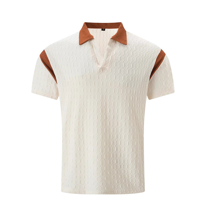 Herren Kurzarm Poloshirt mit strukturiertem Kragen und sportlichem Design R&B