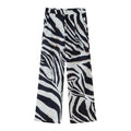 Damen weite Palazzo-Hose mit elegantem ZR&Bramuster R&B