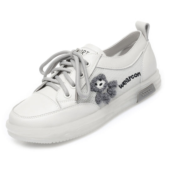 Damen Sportliche Sneaker aus hochwertigem Leder mit verspieltem Motiv und komfortabler Dämpfung R&B