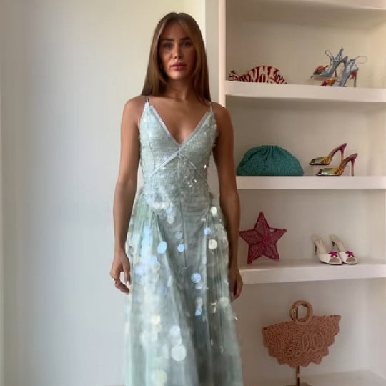 Damen Glamouröses Abendkleid mit funkelnden Details R&B