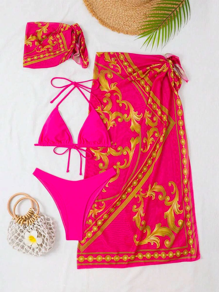 Damen Sarong mit kunstvollem Goldmuster R&B