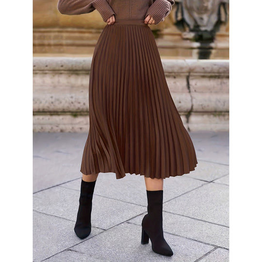 Damen Plisseerock mit hohem Bund und eleganter Ausstrahlung R&B