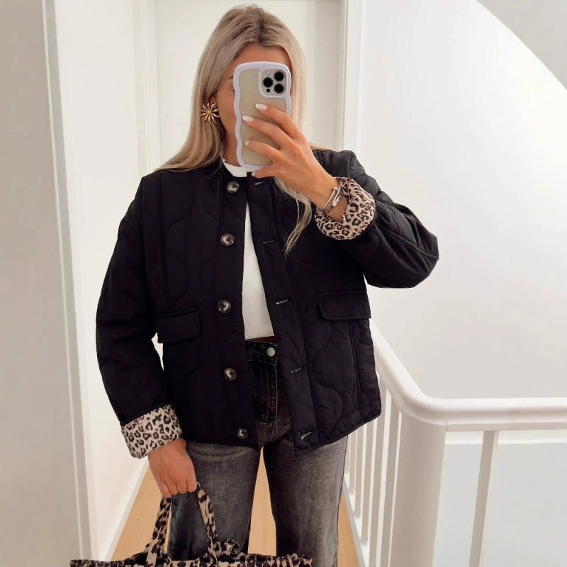 Damen Steppjacke mit praktischen Taschen und dekorativem Knopfverschluss R&B