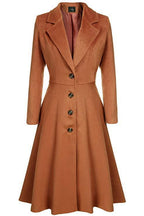 Damen eleganter Trenchcoat mit strukturiertem Fleece und kunstvollen Knopfdetails