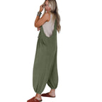 Damen Lässiger Jumpsuit mit praktischen Taschen R&B