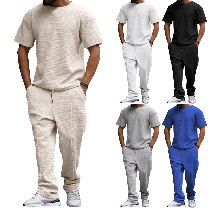Herren Freizeit-Set aus atmungsaktivem Strukturstoff mit praktischen Taschen R&B