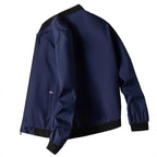 Herren modische Freizeitjacke mit hohem Kragen und seitlichem Reißverschluss R&B