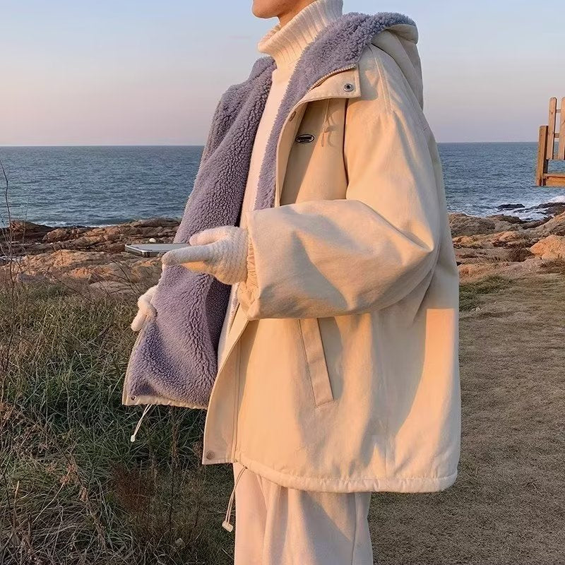 R&B | Wendbare Fleece-Parka Gemütlicher Winterstil Fleece-Wendejacke Für Kalte Tage