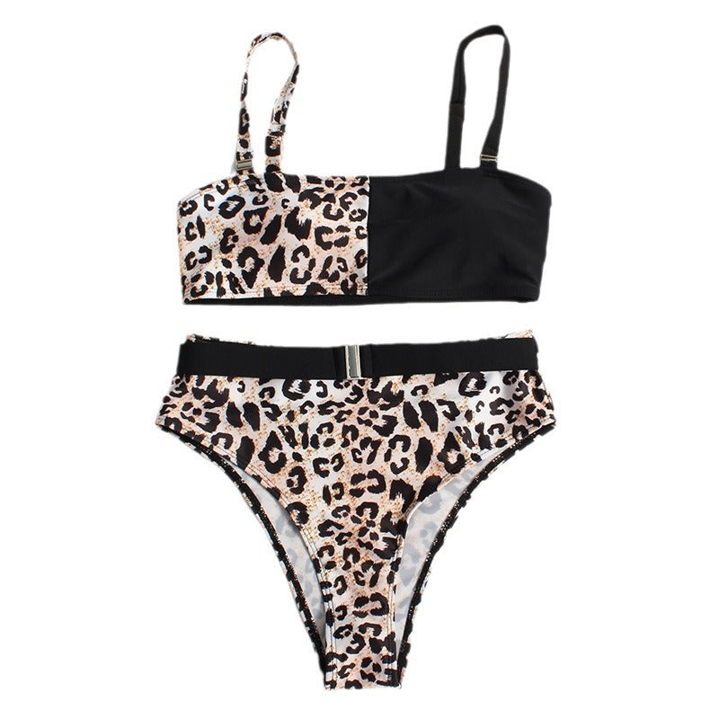 Damen Trendiger Leo-Muster Bikini R&B