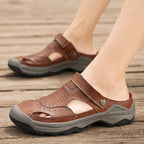 Damen Sommerliche Leder-Sandalen mit atmungsaktivem Design R&B