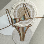 Damen Zweiteiliges Bikiniset mit geometrischem Zigzag-Muster R&B