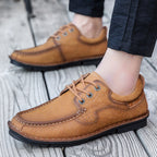 Herren Premium Mokassins mit hochwertigem Leder und rutschfester Sohle