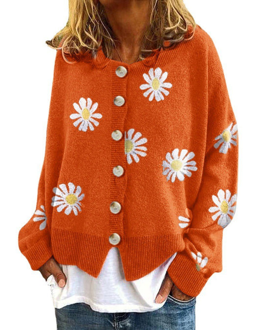 Damen modischer Blumensweater R&B