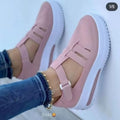 Damen Sportliche Plateau-Sneaker mit verstellbaren Riemen
