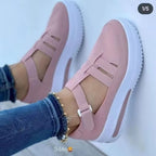 Damen Sportliche Plateau-Sneaker mit verstellbaren Riemen
