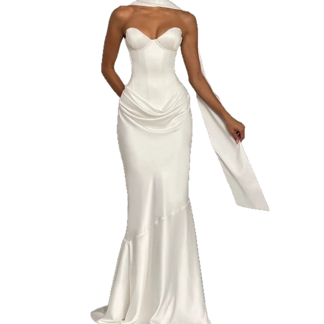 Damen Glamouröses Abendkleid mit taillierter Korsett-Optik R&B