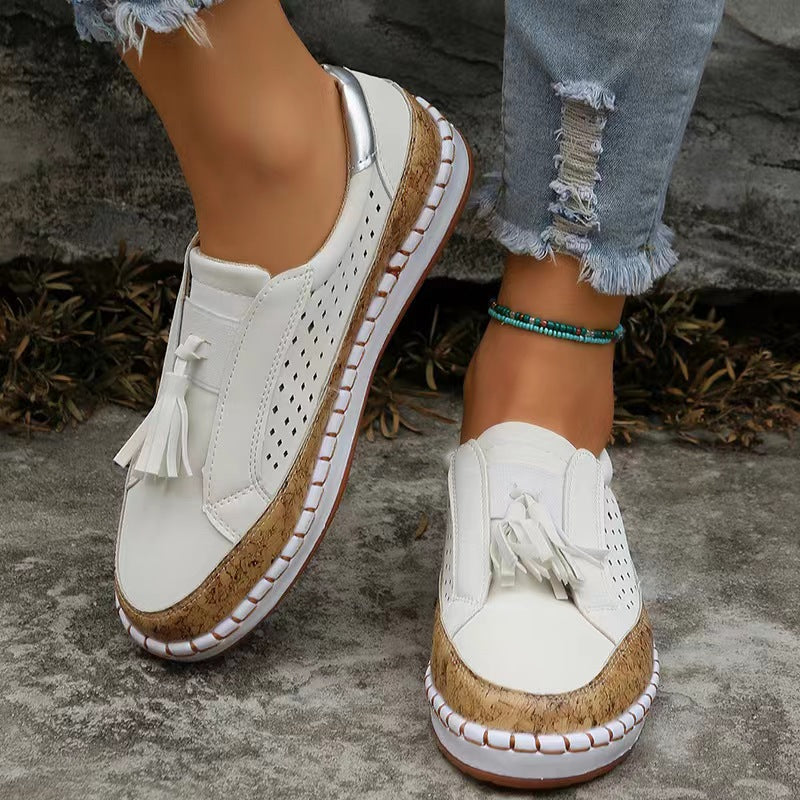 Damen Modische und bequeme Freizeitschuhe mit Korksohle