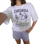 Damen T-Shirt mit coolem Grafikprint und lässiger Passform R&B