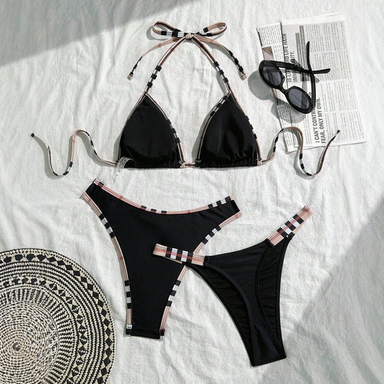 Damen Triangel-Bikini mit Struktur und modischen Akzenten R&B