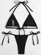 Damen Triangel-Bikini mit raffiniertem Schnürdesign