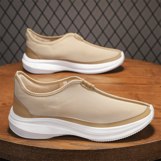 Damen Freizeit Slip-On Sneakers mit atmungsaktiver Mesh-Oberfläche und gepolsterter Sohle R&B