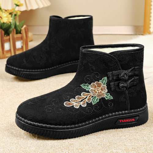 Damen elegante und bestickte Winter-Ankle Boots R&B