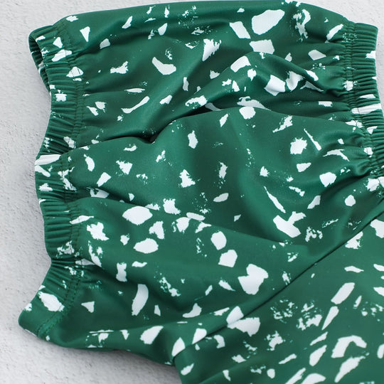 Damen Crop-Bikini Oberteil mit Rüschendetails und passendem Unterteil R&B