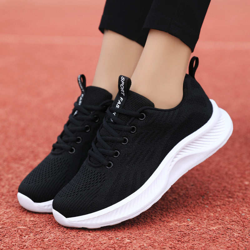 Damen nan ultraleichter Strick-Freizeitsneaker mit ergonomischer Dämpfungskernsohle und Zuglasche R&B
