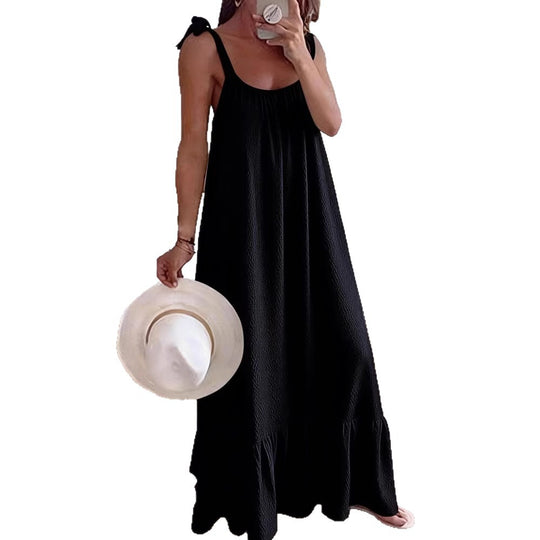 Damen Maxikleid mit trägerlosem Design R&B