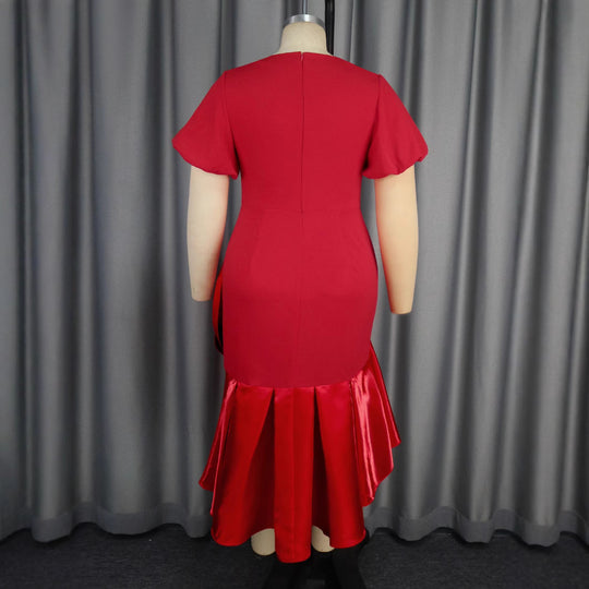 Damen Elegantes Abendkleid mit voluminösem Blumenakzent R&B