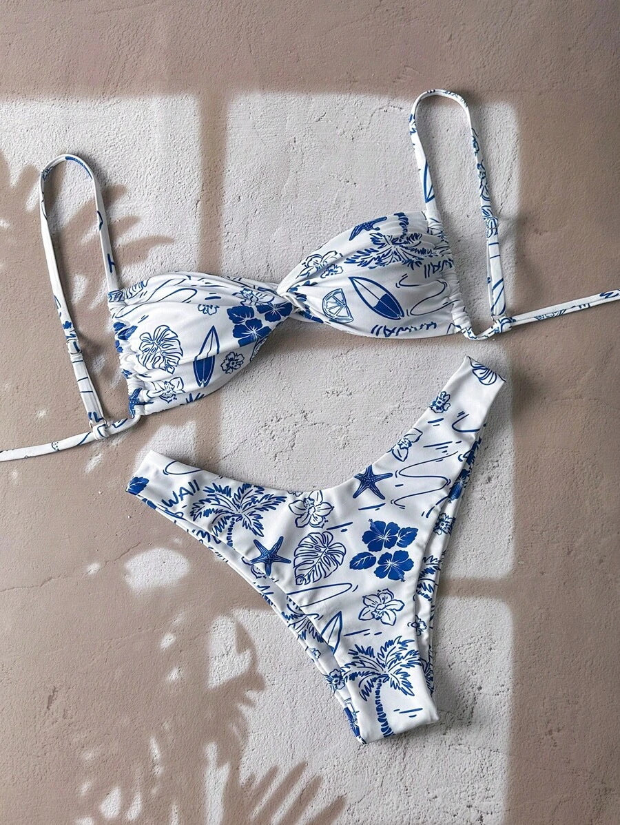 Damen Floral Bikini-Set R&B