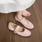Damen Ballerinas mit modischem Riemchen und eleganter Schnallenverzierung