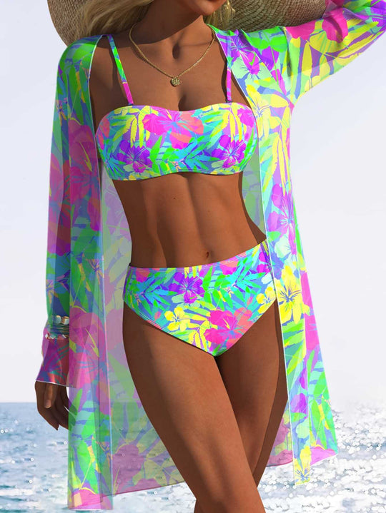 Damen Strandkleid mit floralem Muster R&B