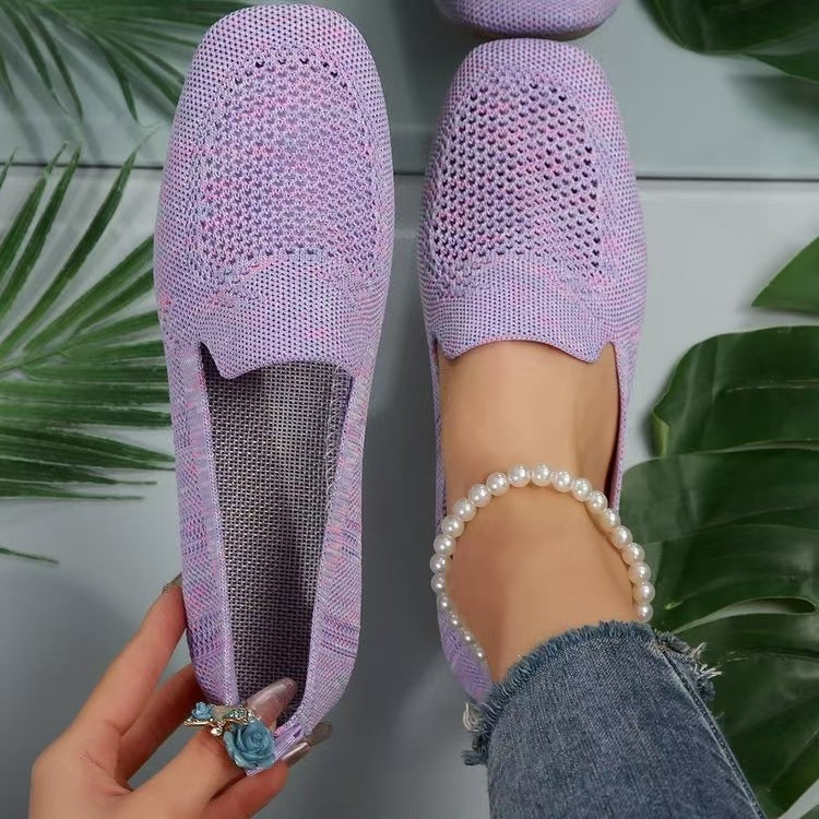 Damen Atmungsaktive Slip-On Ballerinas mit feinem Netzdesign R&B