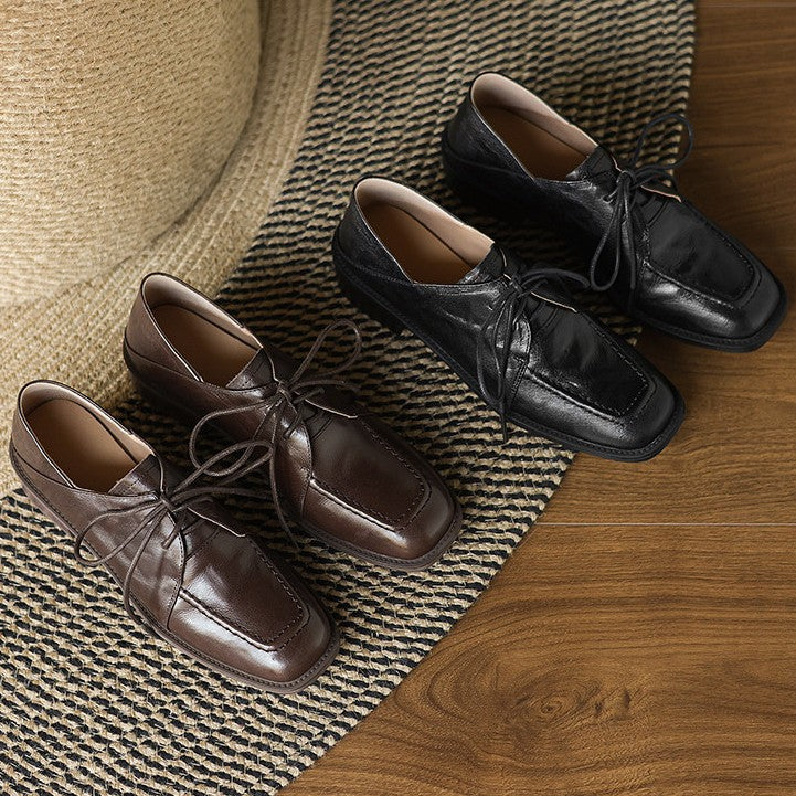 Damen elegante Schnürschuhe aus hochwertigem Leder R&B