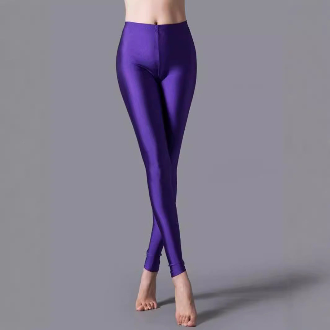 Damen Hochwertige Shiny Leggings mit hohem Bund und perfekter Passform R&B