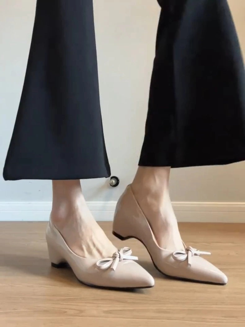 Damen elegante Slingback-Pumps mit feinem Riemchen und komfortablem Blockabsatz R&B