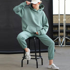 Damen Lässiger Kapuzenanzug mit weitem Schnitt und praktischen Taschen R&B