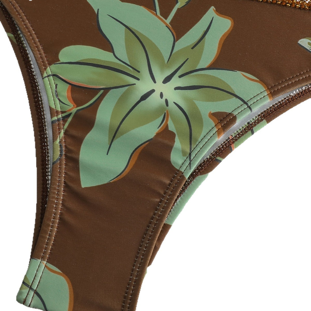 Damen Triangel-Bikini mit floralem Muster und komfortablem Tragekomfort R&B