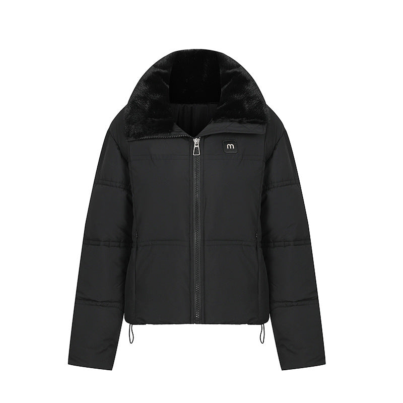 Damen Stylische gefütterte Winterjacke mit abnehmbarem Kragen R&B