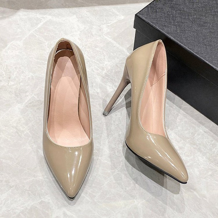 Damen elegante stiletto Pumps mit hochglänzender Oberfläche R&B