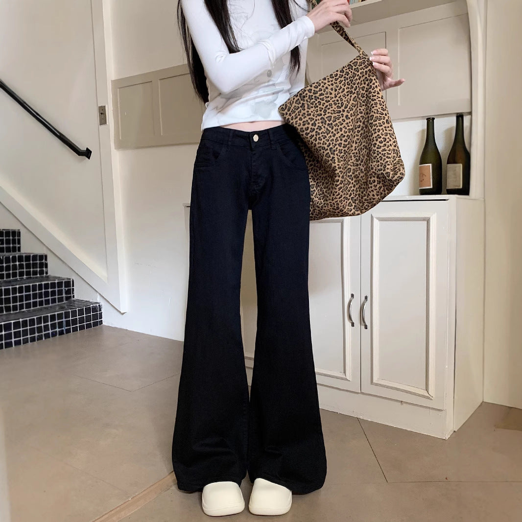 Damen Weite Flared Jeans mit hohem Bund und modernem Schnitt R&B