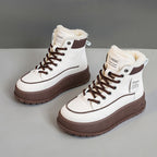 Damen hochgeschnittene Winterstiefel mit warmem Innenfutter und rutschfester Sohle R&B